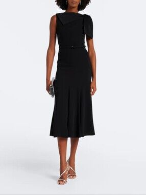 Roland Mouret Bow-detail belted midi dress